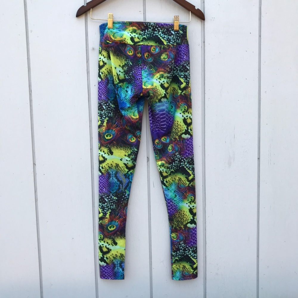 Abs2b Multicolor Neon Peacock Leggings - Picture 8 of 10